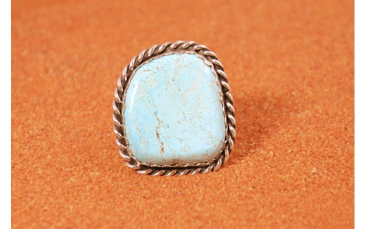 Bague turquoise sleeping beauty-argent 925/1000-bijoux amerindiens-artisanat-bohème-idée cadeau-style navajo