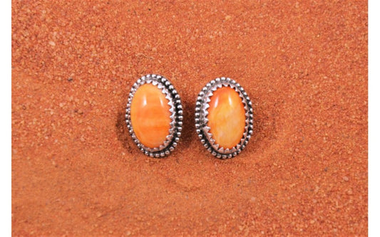 Boucles d'oreilles-spiny oyster-femme-argent 925-style navajo-bijoux amerindiens-artisanat-cadeau