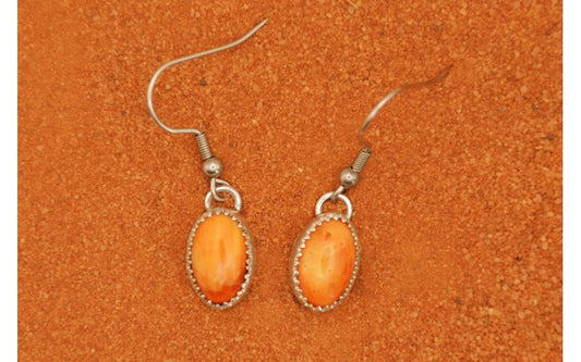 Boucles d'oreilles-spiny oyster-argent 925-style navajo-bijoux amerindiens-artisanat-femme-cadeau