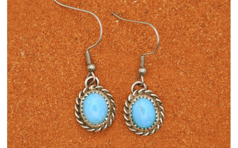 Boucles d'oreilles-turquoise-argent 925-style navajo-bijoux amerindiens-cadeau-pour femme