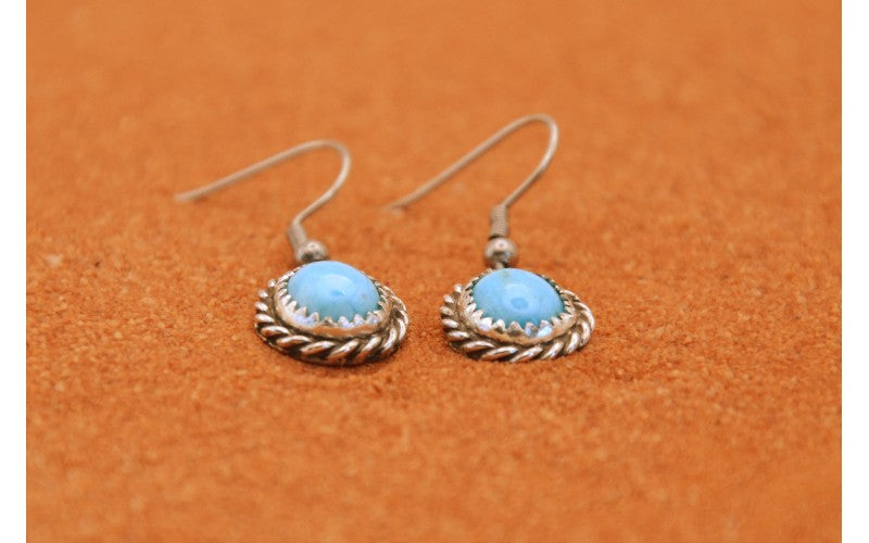 Boucles d'oreilles-turquoise-argent 925-style navajo-bijoux amerindiens-cadeau-pour femme