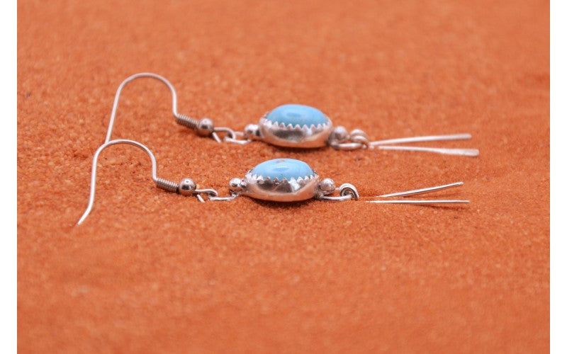 Turquoise earrings - 925/1000 silver - gift idea - Native American jewelry - Navajo - bohemian - crafts