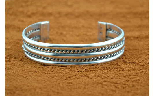 Bracelet amérindien-bracelet homme et femme-argent 925/1000-fait main-style navajo-pièce unique-garanti-bijoux amerindiens