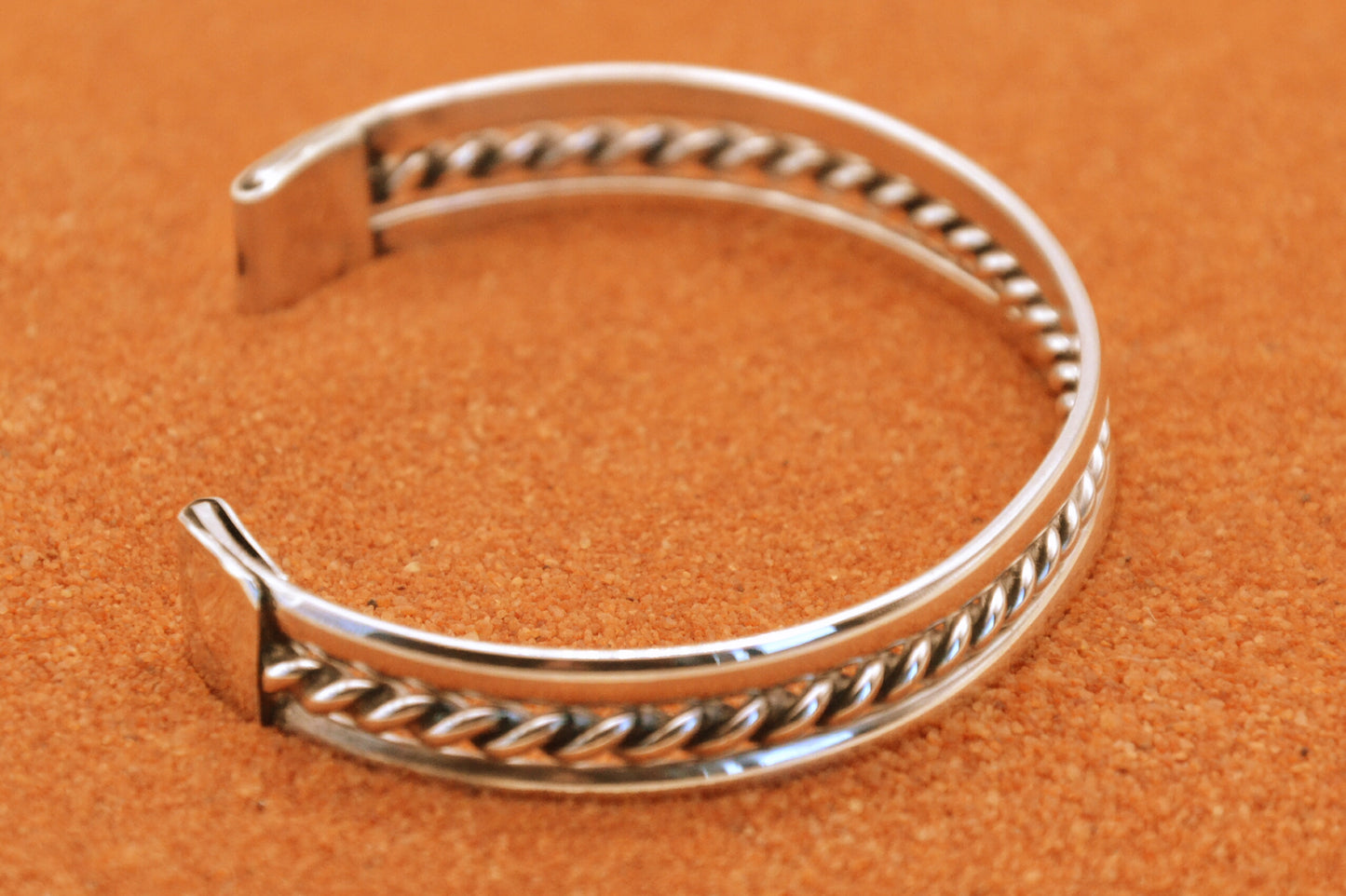 Bracelet argent-argent 925/1000-style navajo-idée cadeau-corde-bijoux amerindiens-bohème-femme et homme