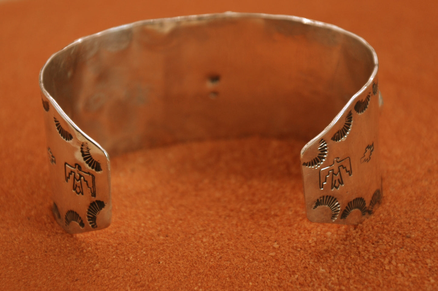 Bracelet manchette-amerindien-turquoises kingman-style navajo-pour homme-argent sterling-cadeau-unique