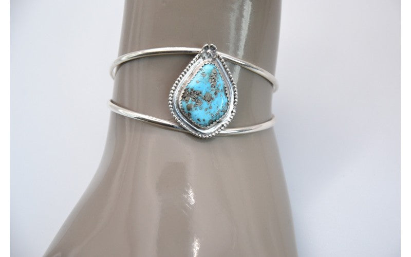 Bracelet turquoise-argent 925/1000-style navajo-bijoux amerindiens-idée cadeau-femme