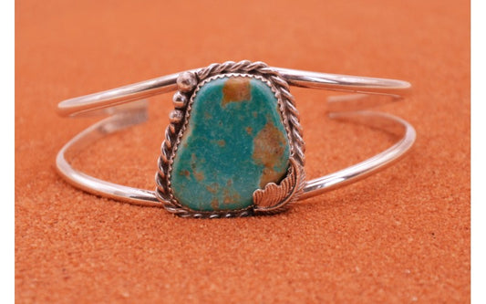 Bracelet turquoise kingman-argent 925/1000-ajustable-mixte-bijoux amerindiens-piece unique-boheme-idee cadeau-style navajo