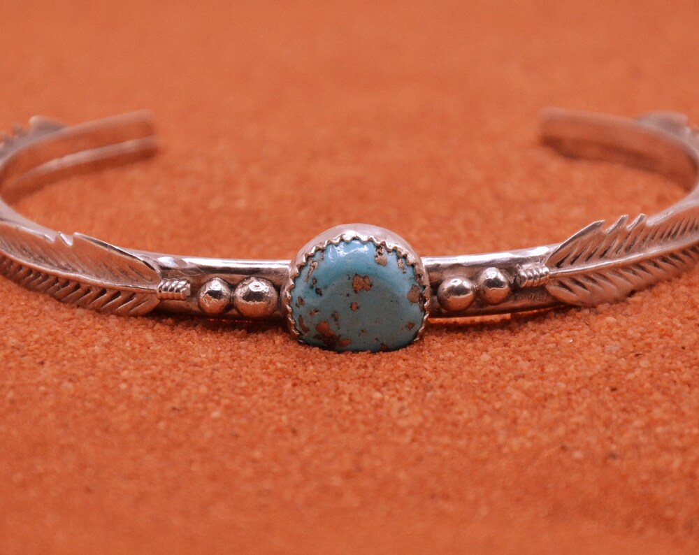 Bracelet turquoise-argent 925/1000-bijoux amérindiens-fait main-idee cadeau-bohème