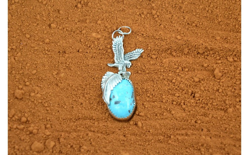 Pendentif aigle, pendentif turquoise, homme et femme, argent 925, bijoux amérindien, fait main, style navajo