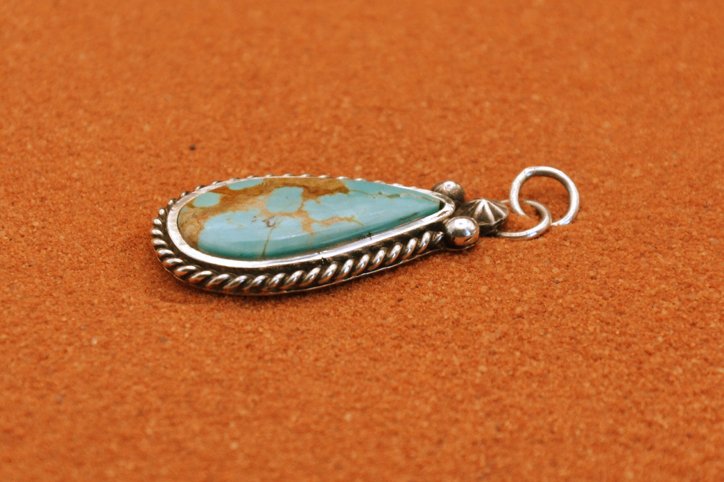 Pendentif-turquoise-royston-homme-femme-argent sterling-amerindien-style navajo-cadeau-artisanat-sud ouest