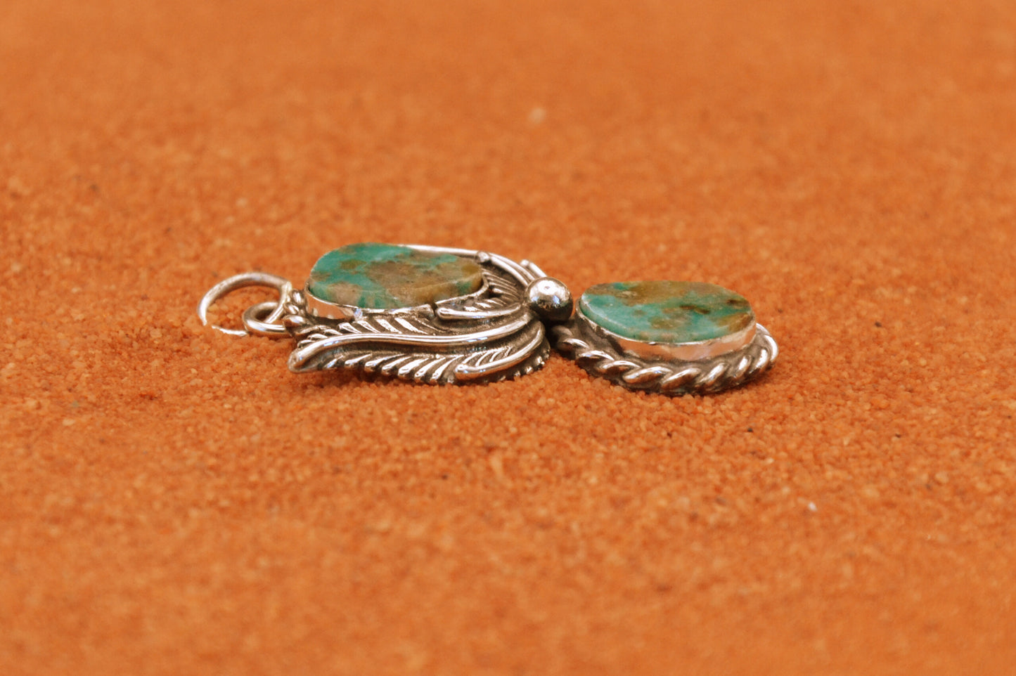 Pendentif amerindien-turquoise royston-style navajo-argent massif-bijoux amerindien-cadeau-pour femme