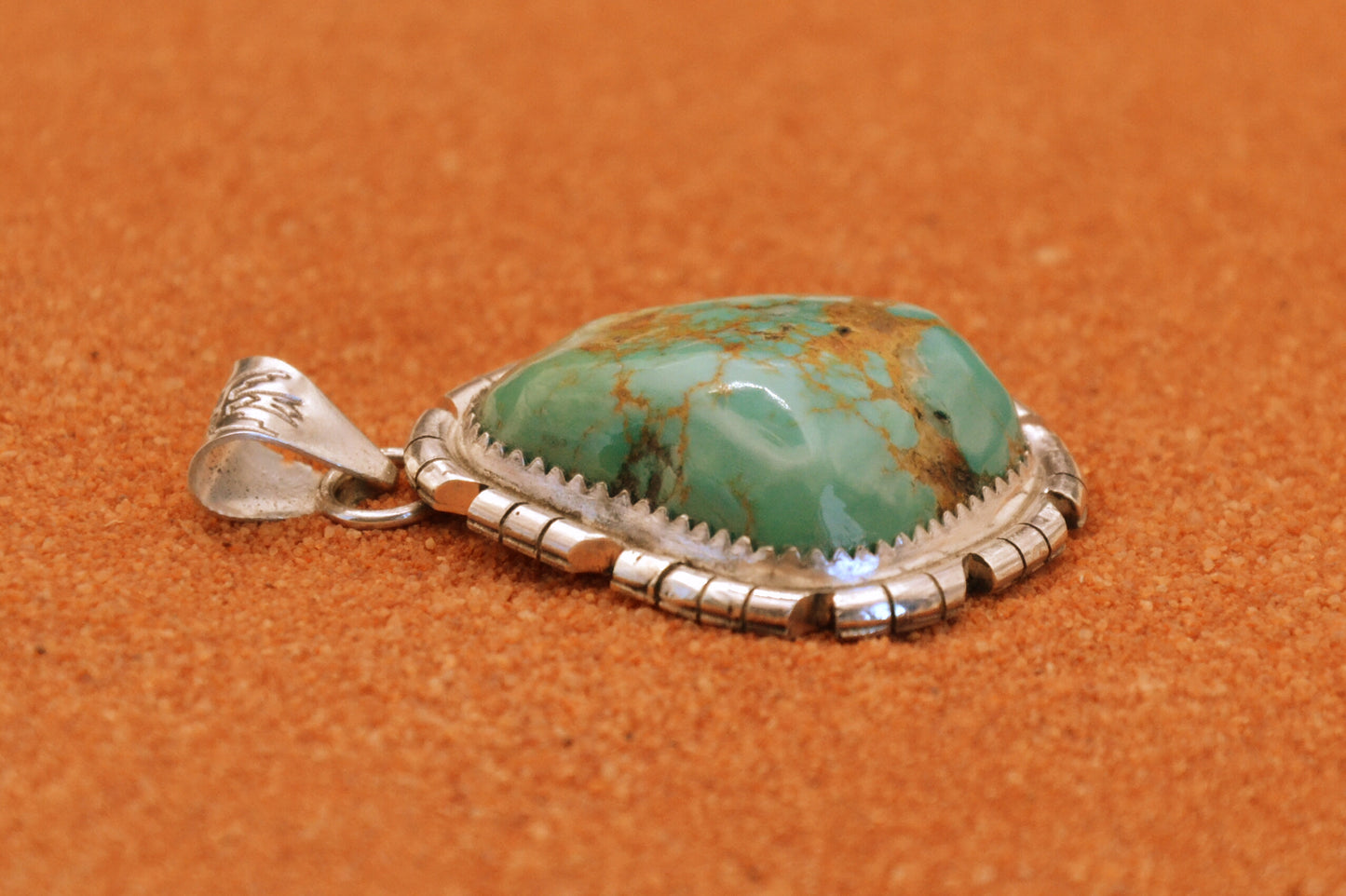 Pendentif amerindien-turquoise royston-argent sterling-style navajo-cadeau-bijoux-homme et femme-unique-collier