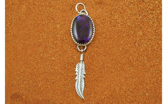 Pendentif abalone pourpre-argent 925/1000-style navajo-pour femme-idee cadeau