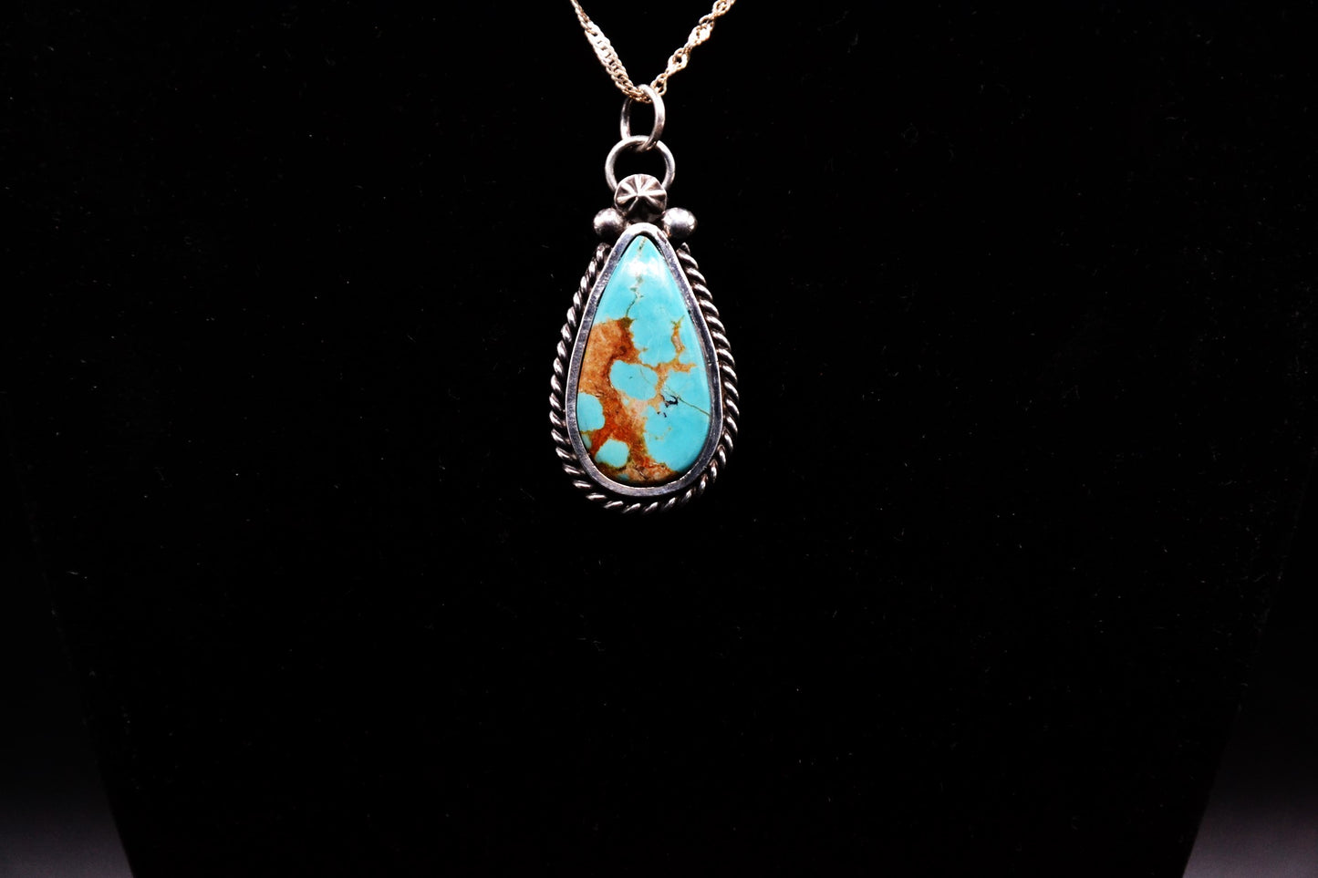 Pendentif-turquoise-royston-homme-femme-argent sterling-amerindien-style navajo-cadeau-artisanat-sud ouest