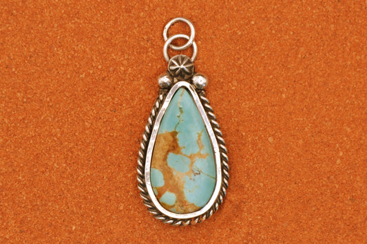 Pendentif-turquoise-royston-homme-femme-argent sterling-amerindien-style navajo-cadeau-artisanat-sud ouest