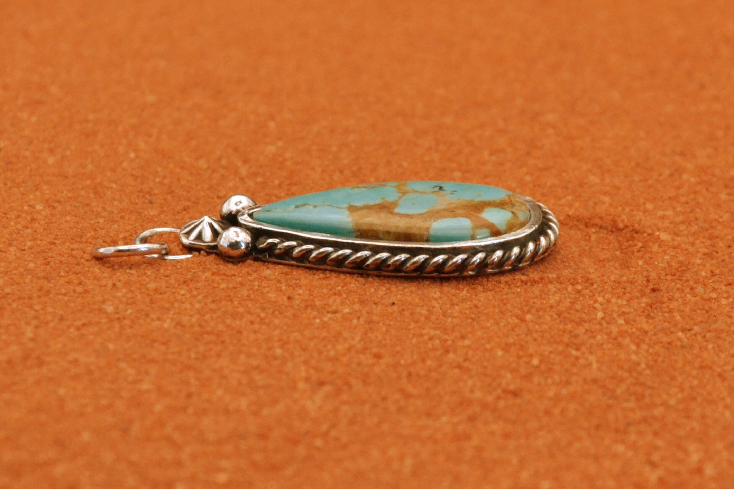 Pendentif-turquoise-royston-homme-femme-argent sterling-amerindien-style navajo-cadeau-artisanat-sud ouest